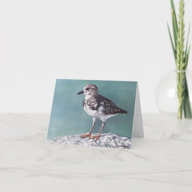 Carte de note d'art sur les oiseaux de rivage (Devant)