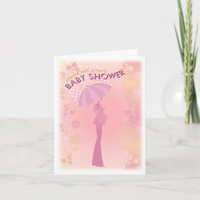 Carte de note de Baby shower Pretty In PInk (Devant)