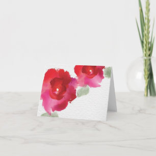 Carte de note de blanc d'aquarelle de fleur