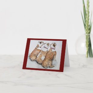 carte de note de bouledogues