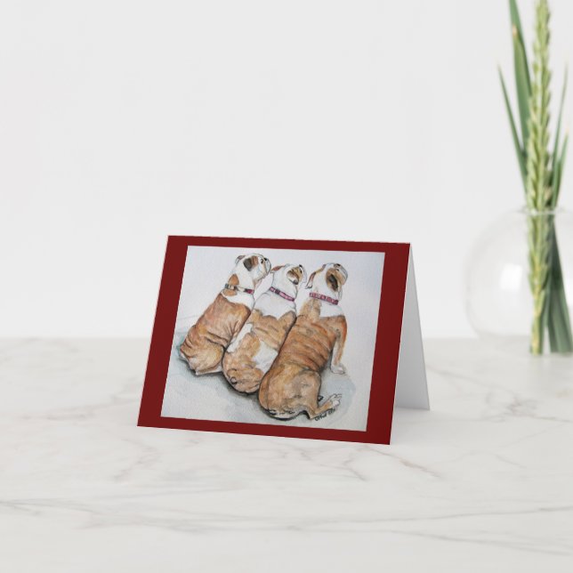 carte de note de bouledogues (Devant)