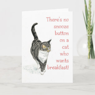 Carte de note de chat Tabulation Gris