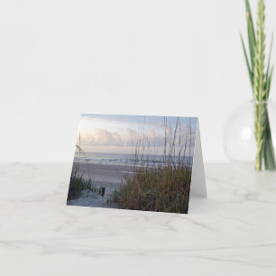 Carte de note de chemin de plage