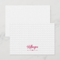 Carte de note de coupure de Knit personnalisée ros