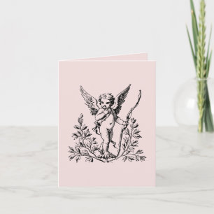Carte de note de cupidon 4" x 5,6"