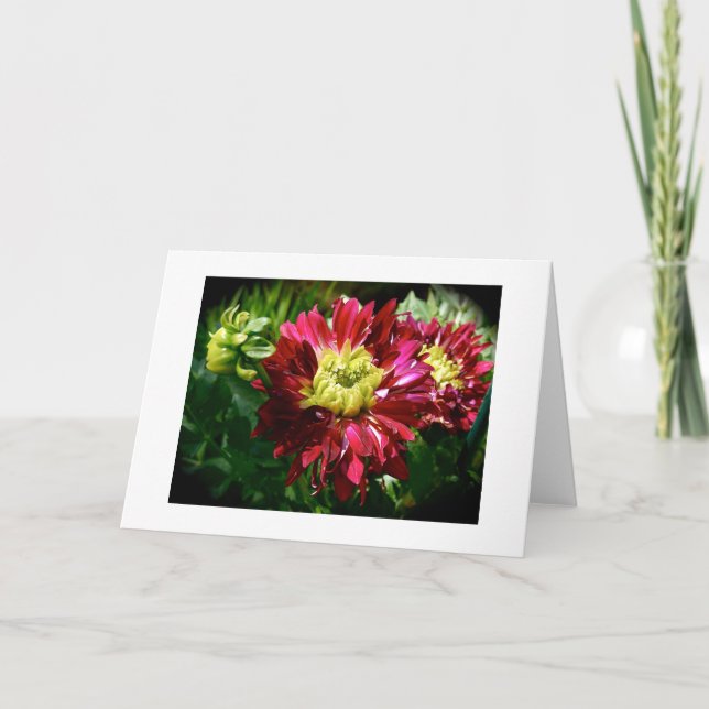 Carte de note de dahlia (Devant)