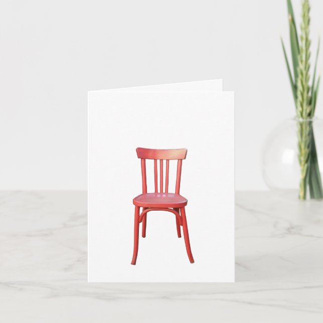 Carte de note de fauteuil rouge (Devant)