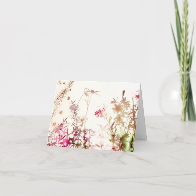 Carte de note de fleur sauvage (Devant)