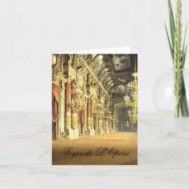 Carte de note de Foyer de L'Opera Blank (Devant)