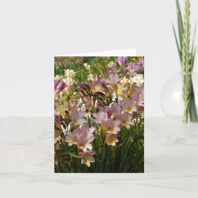 Carte de note de freesia (Devant)