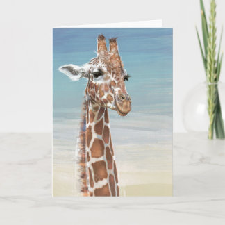 Carte de note de girafe
