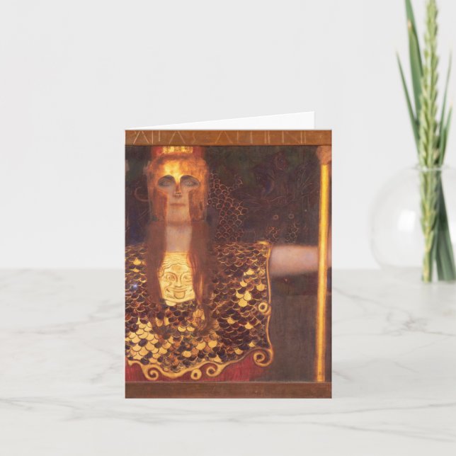 Carte de note de Gustav Klimt Minerva Pallas (Devant)