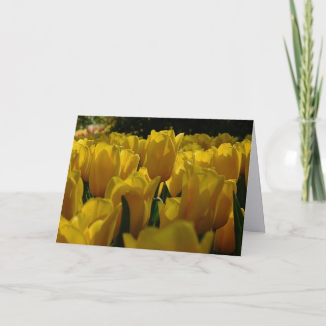 Carte de note de jardin de tulipes rêveur (Devant)