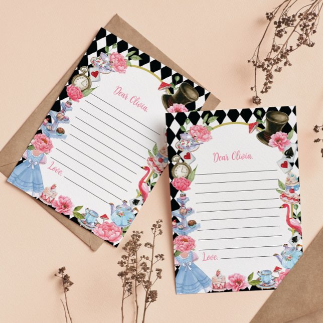 Carte de note de la capsule de temps Alice au pays (Créateur téléchargé)