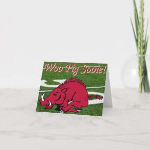 Carte de note de l'Arkansas Woo Pig Sooie