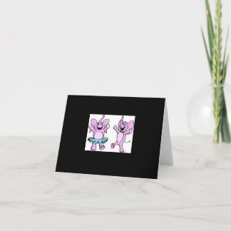 Carte de note de logo de style d'éléphant rose