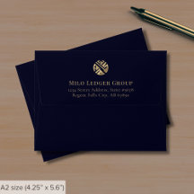 Carte de note de logo personnalisée Marine Blue Go