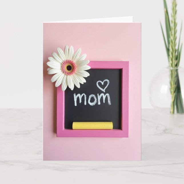 Carte de note de maman sur tableau noir (Devant)