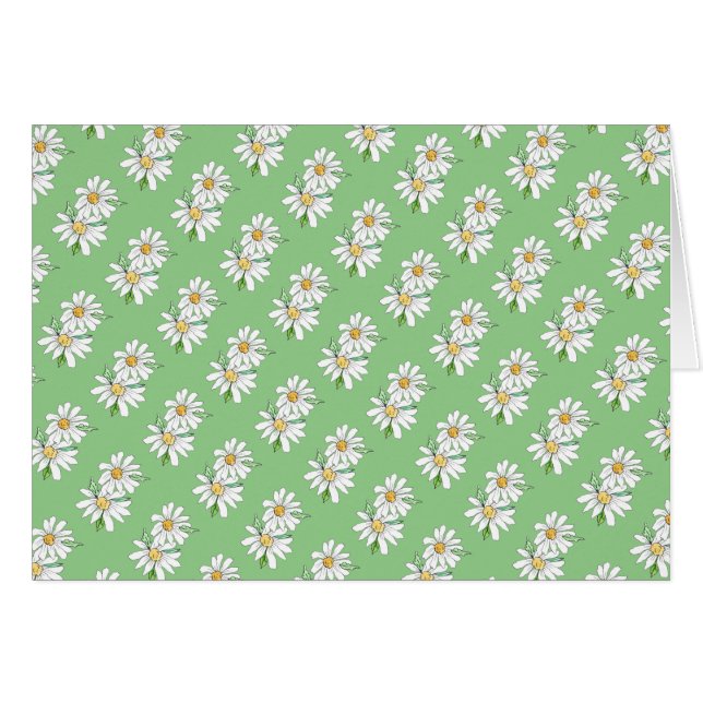 Carte de note de marguerite (Devant horizontal)