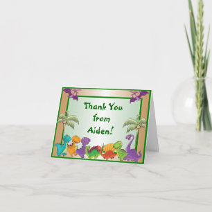 Carte de note de Merci de dinosaures