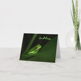 Carte de note de Merci de grenouille d'arbre