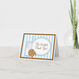 Carte de note de Merci de lait et de biscuits