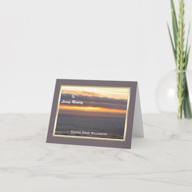 Carte de note de Merci de sympathie  -- Avant de (Devant)