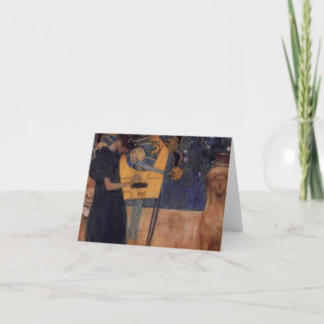 Carte de note de musique d'harpe de Gustav Kllimt (Devant)