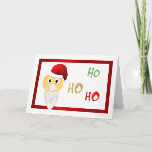 Carte de note de Noël Emoji Père Noël