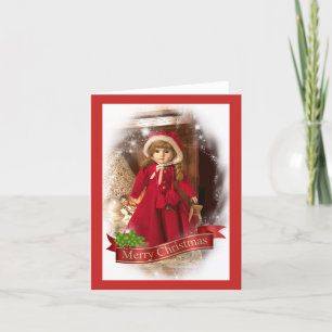 Carte de note de Noël vintage