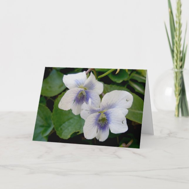 Carte de note de paire violette blanche (Devant)