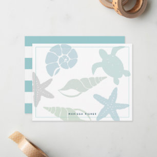 Carte de note de papeterie rose phare