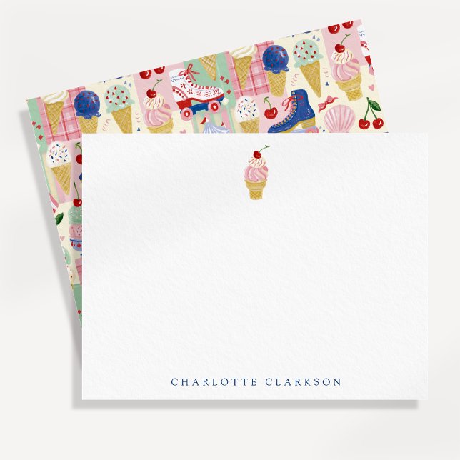 Carte de note de patin à roulettes de glace pour e (Créateur téléchargé)