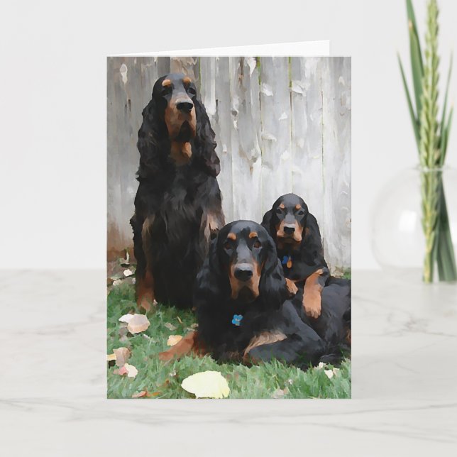 Carte de note de peinture Gordon Setter Generation (Devant)