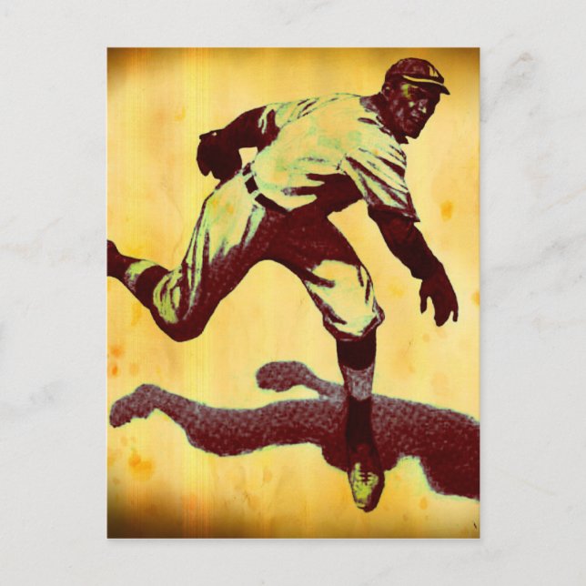Carte de note de Pitcher de Baseball vintage (Devant)
