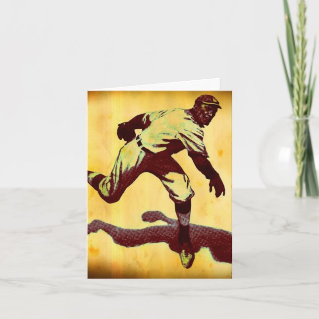 Carte de note de Pitcher de Baseball vintage (Devant)