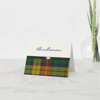 Carte de note de plaid de tartan