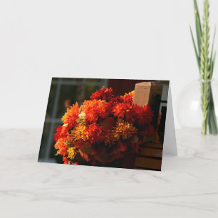 Carte de note de poteau de clôture d'automne