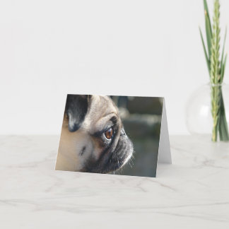 Carte de note de profil Carlin mignonne - Vide