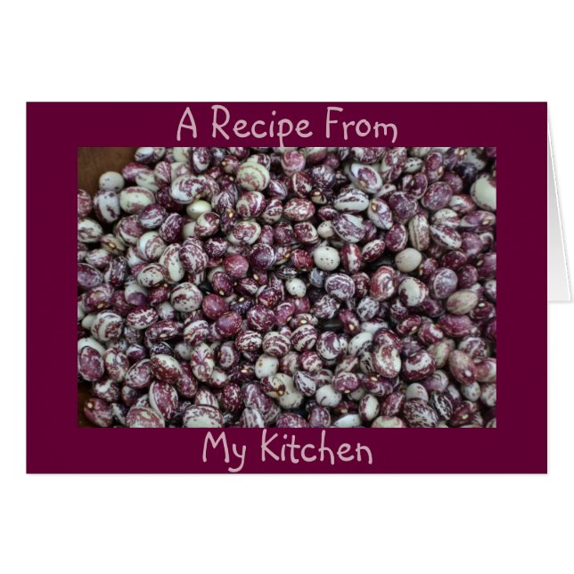 Carte de note de recette de haricot vierge (Devant Horizontal)