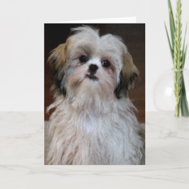 Carte de note de Shih Tzu (Devant)