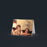 Carte de note de Sistine Madonna d'anges de<br><div class="desc">Carte de note de Sistine Madonna d'anges de Raphael. Retable de peinture à l'huile à partir de 1513-1514. Le cherubim (putti) du rang de Sistine Madonna de Raphael parmi le travail le plus identifié de l'artiste. Les deux anges sont discutablement les représentations d'ange les plus célèbres dans le monde. Le...</div>