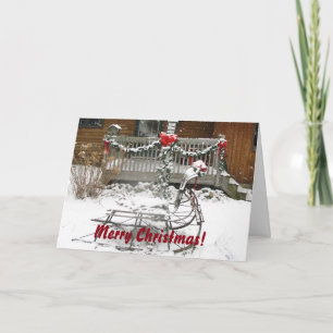 Carte de note de Sleigh de Noël