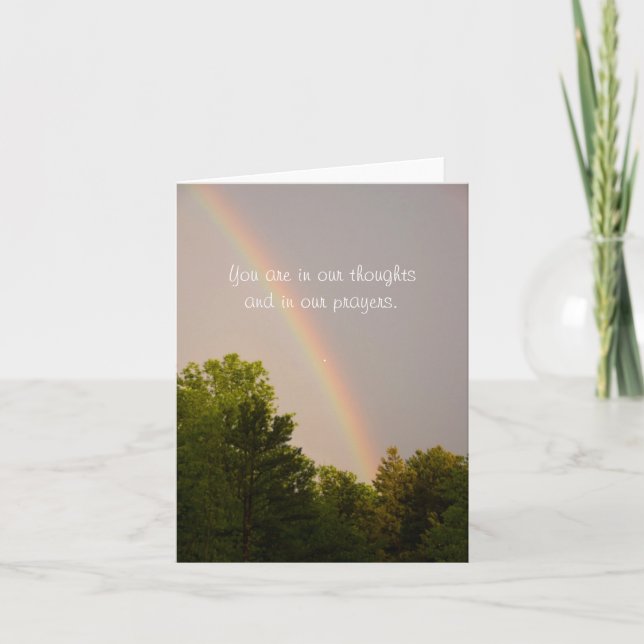 Carte de note de sympathie d'arc-en-ciel (Devant)