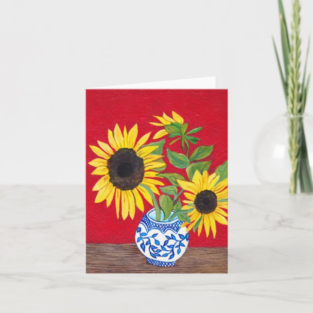 Carte de note de tournesol (Devant)