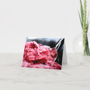 Carte de note de yogourt glacé de cerise