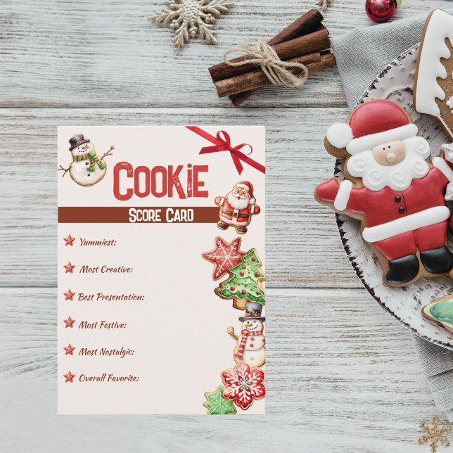 Carte de note d'échange de cookies de Noël (Créateur téléchargé)