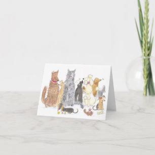Carte de note délicieuse de chiens