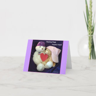 Carte de note d'étreintes de guérison