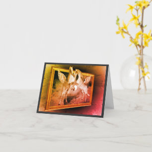 Carte de note d'Imaginaire Cheval Pegasus volant